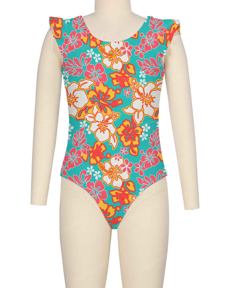 Frill Shoulder Scoop Back One Piece