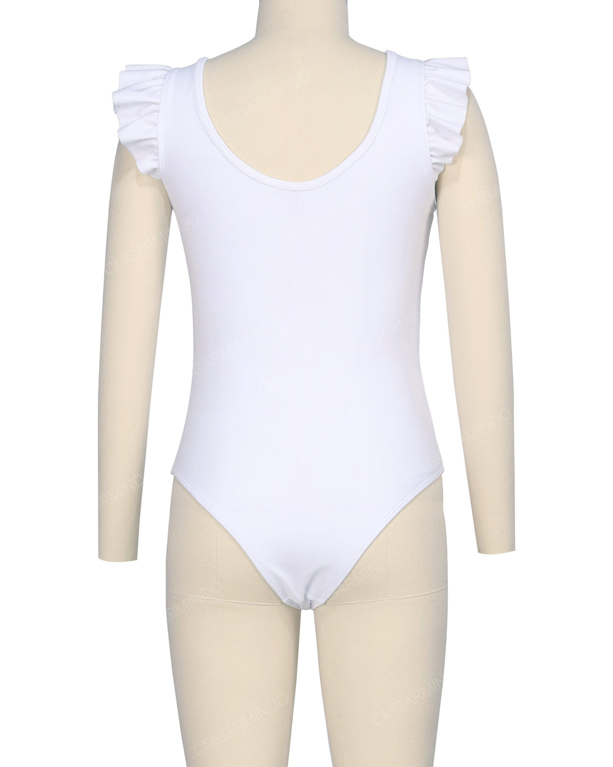Frill Shoulder Scoop Back One Piece