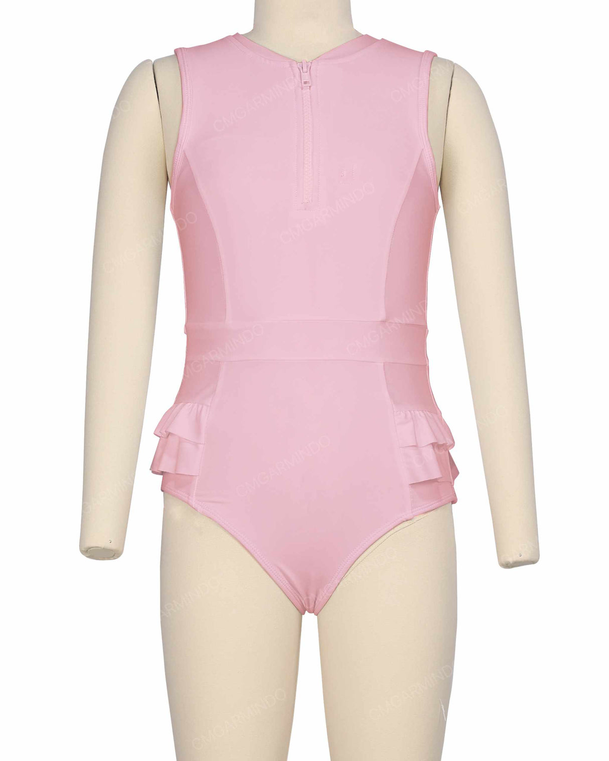 Sleeveless Frill Waist One Piece