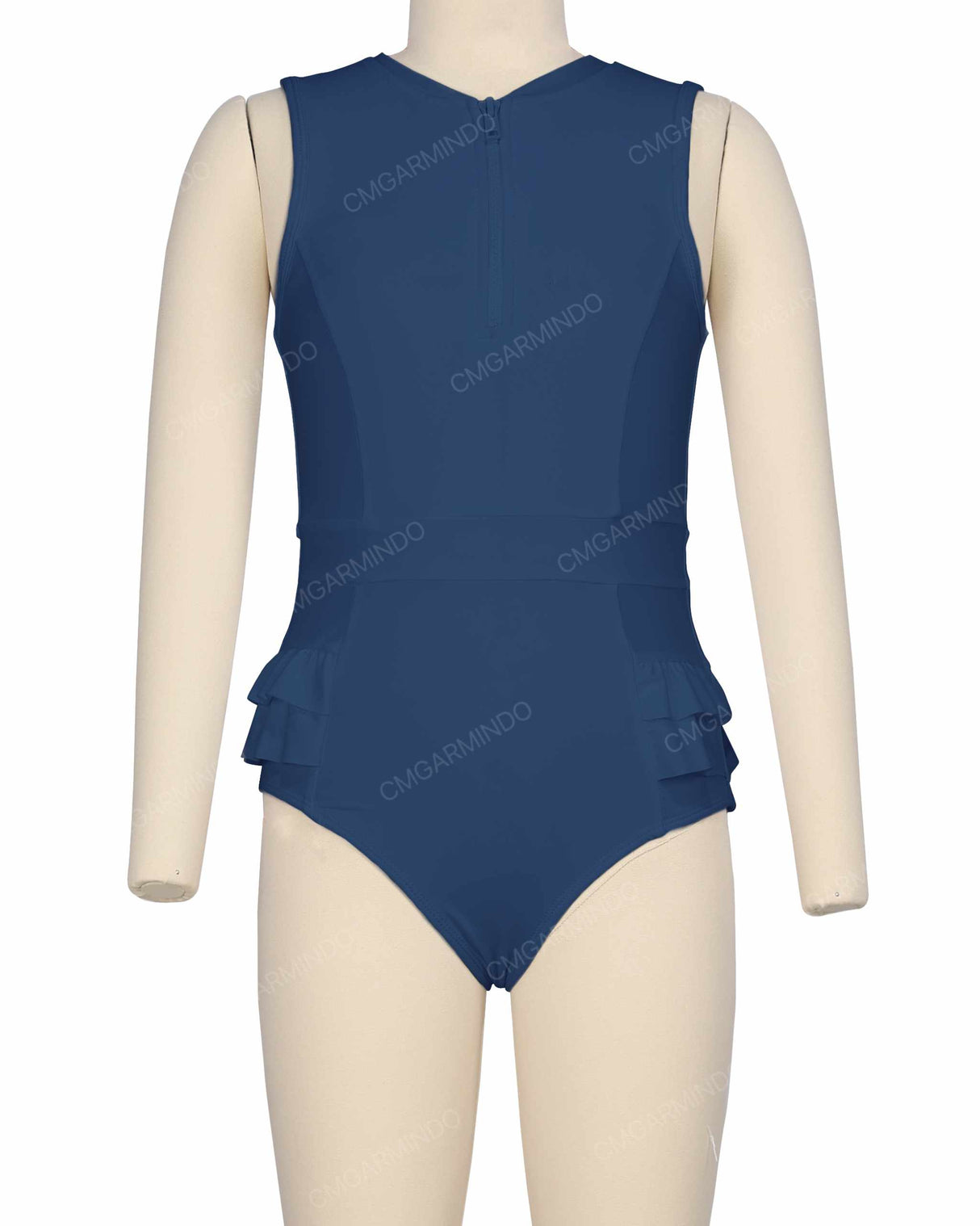 Sleeveless Frill Waist One Piece