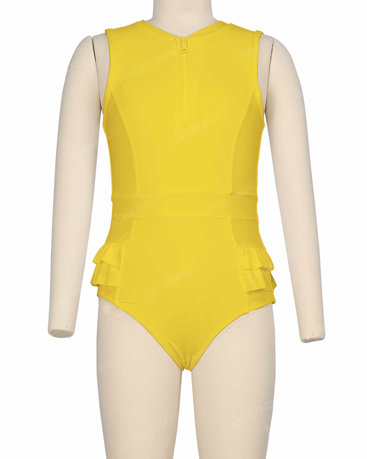 Sleeveless Frill Waist One Piece
