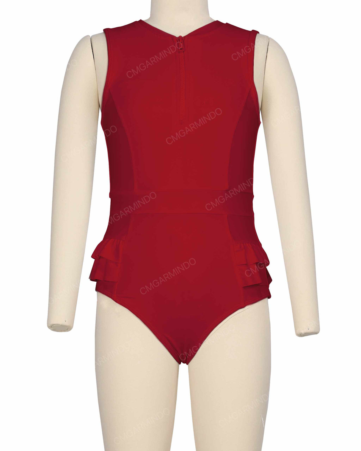 Sleeveless Frill Waist One Piece