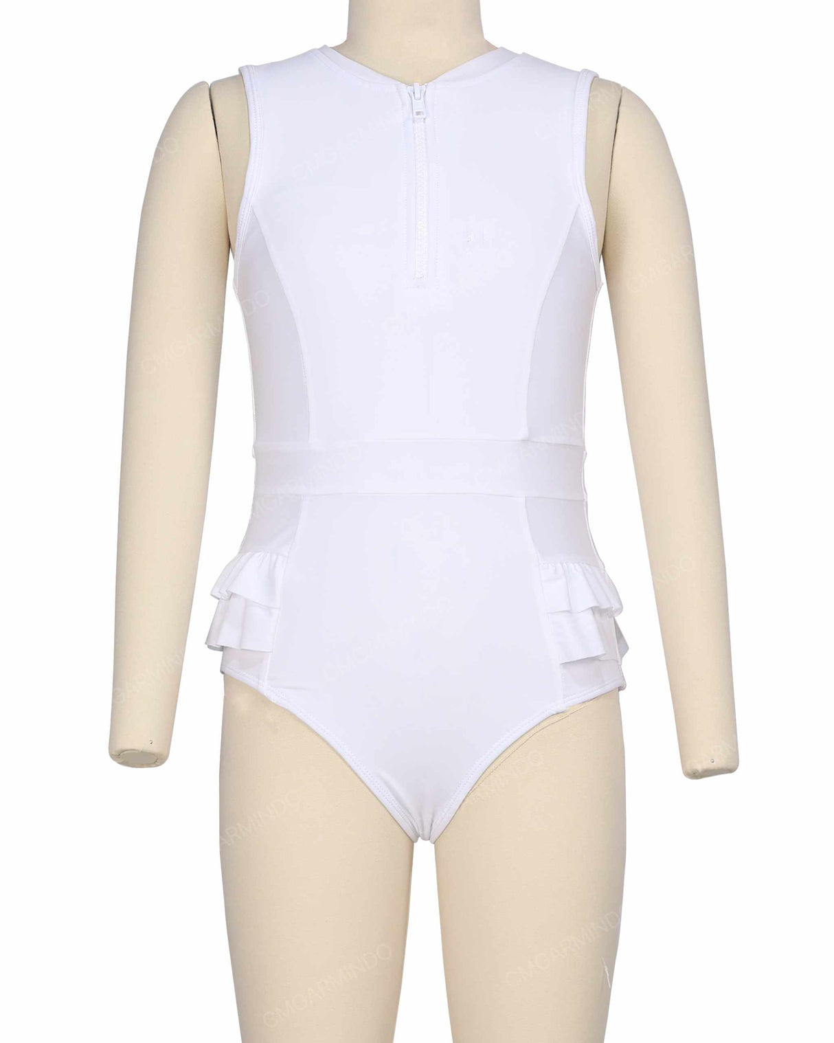 Sleeveless Frill Waist One Piece