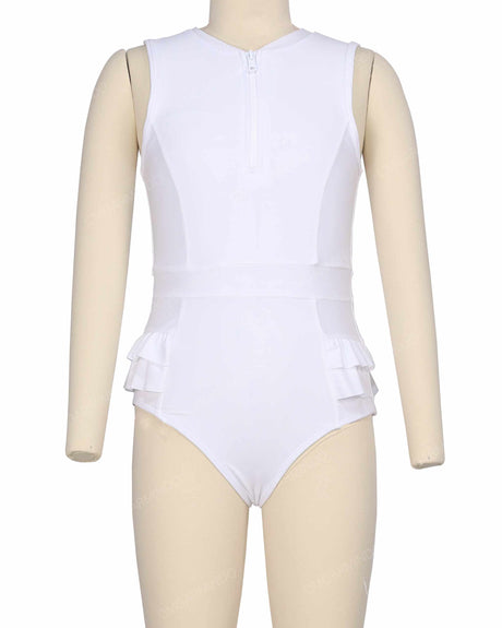 Sleeveless Frill Waist One Piece