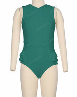 Sleeveless Frill Waist One Piece