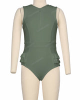 Sleeveless Frill Waist One Piece