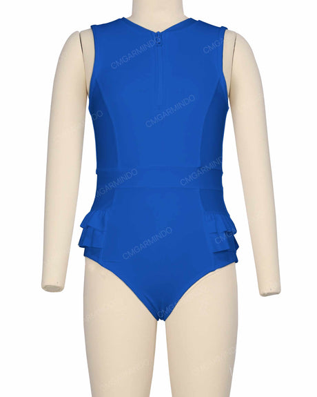 Sleeveless Frill Waist One Piece