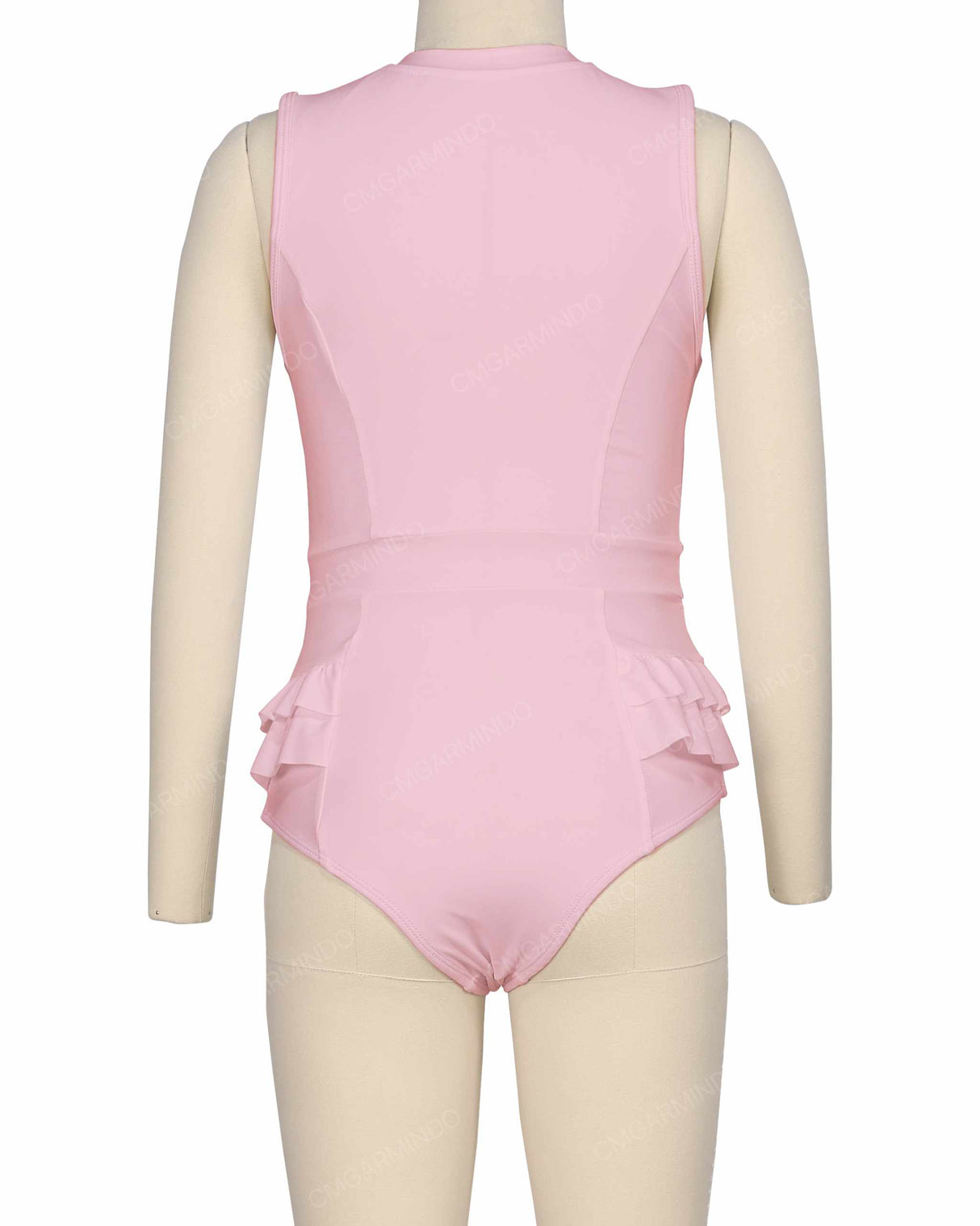 Sleeveless Frill Waist One Piece