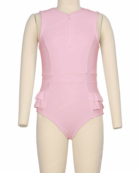 Sleeveless Frill Waist One Piece