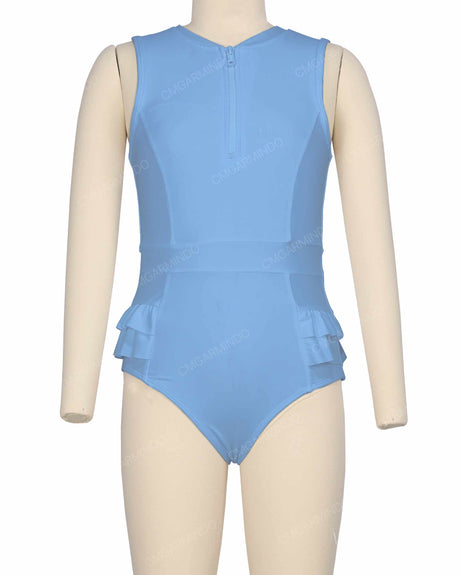 Sleeveless Frill Waist One Piece