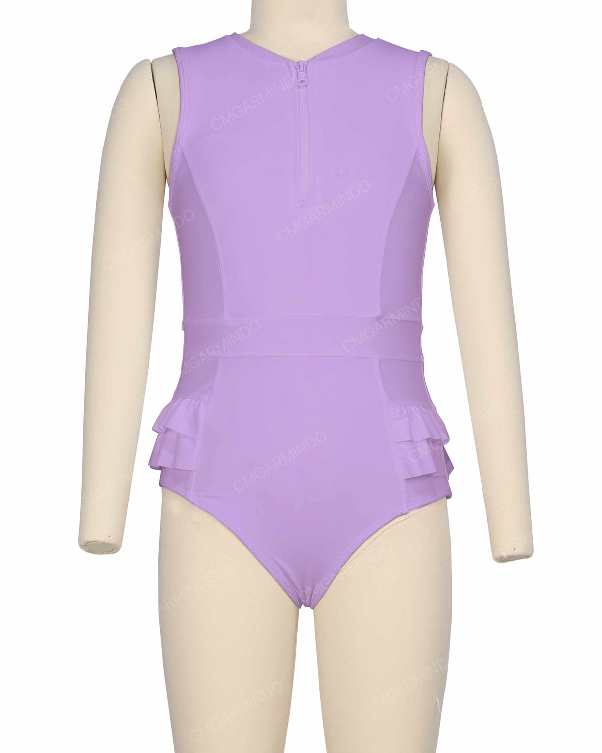 Sleeveless Frill Waist One Piece