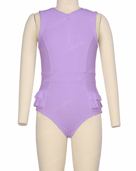 Sleeveless Frill Waist One Piece