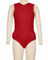 Sleeveless Frill Waist One Piece
