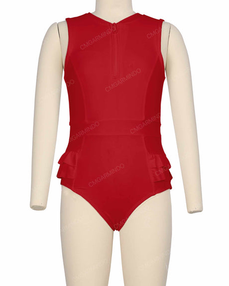 Sleeveless Frill Waist One Piece