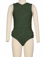 Sleeveless Frill Waist One Piece