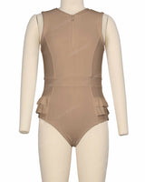 Sleeveless Frill Waist One Piece