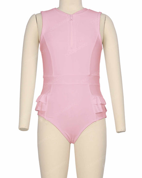 Sleeveless Frill Waist One Piece