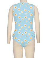 Sleeveless Frill Waist One Piece
