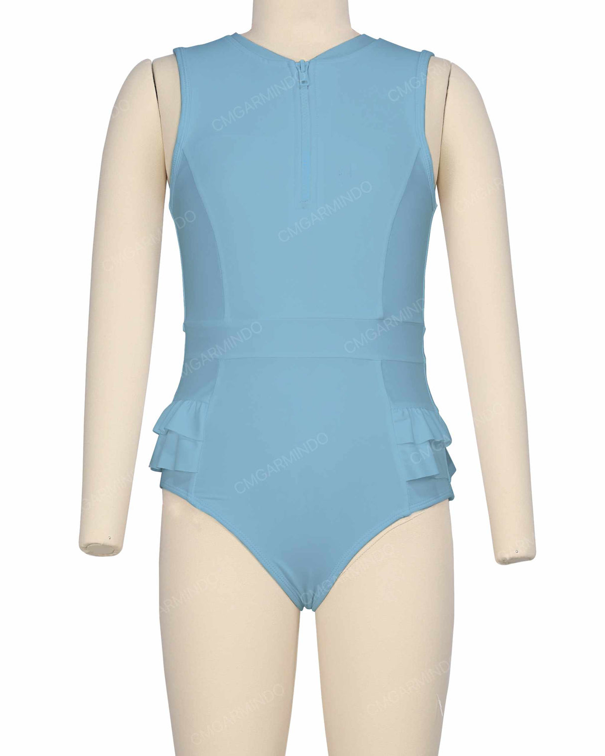 Sleeveless Frill Waist One Piece