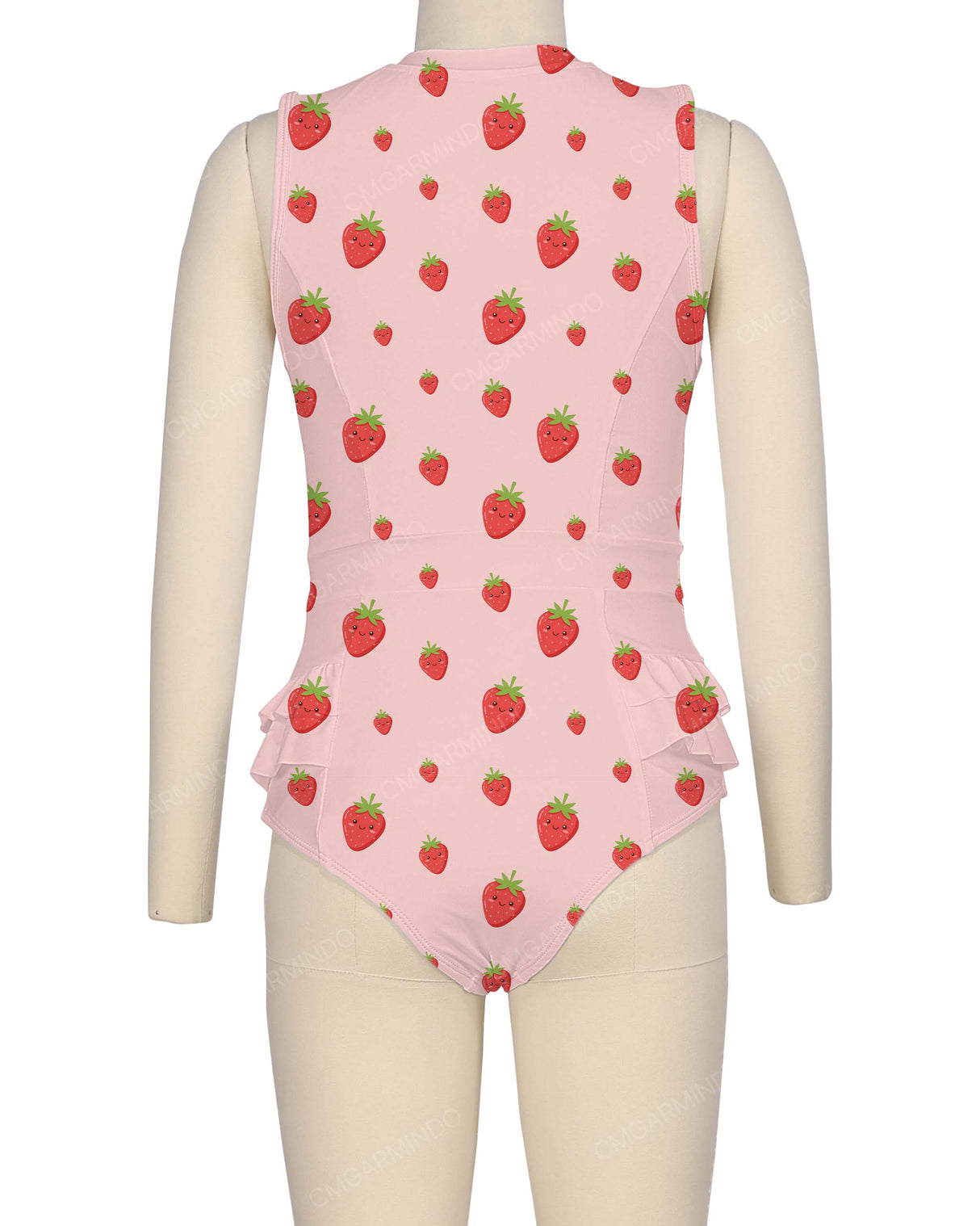 Sleeveless Frill Waist One Piece