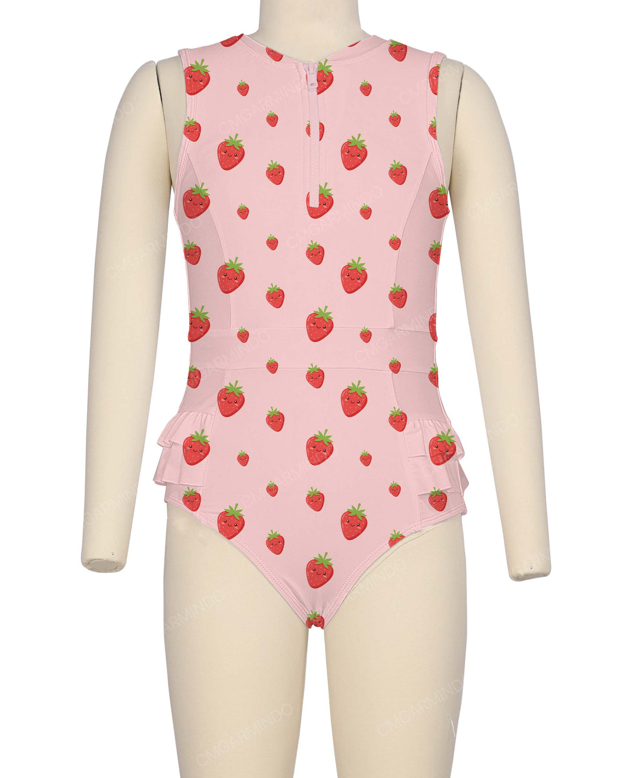 Sleeveless Frill Waist One Piece
