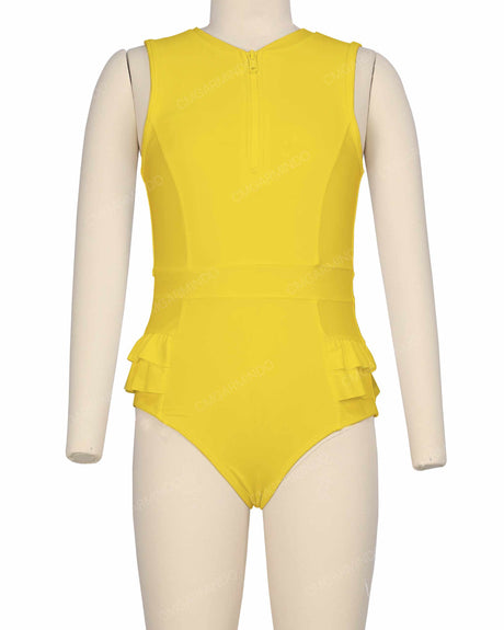Sleeveless Frill Waist One Piece