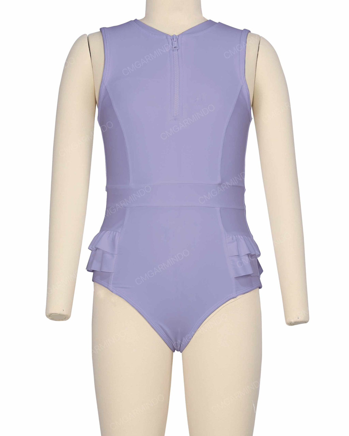 Sleeveless Frill Waist One Piece
