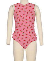 Sleeveless Frill Waist One Piece