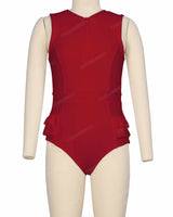 Sleeveless Frill Waist One Piece