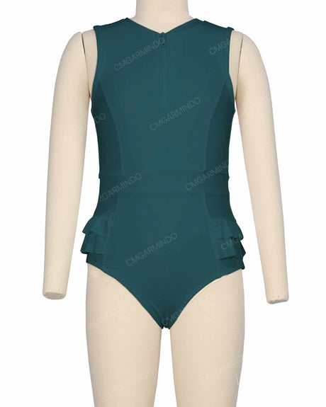Sleeveless Frill Waist One Piece