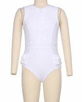 Sleeveless Frill Waist One Piece