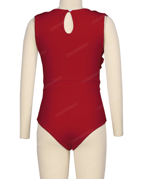 Sleeveless Frill One Piece
