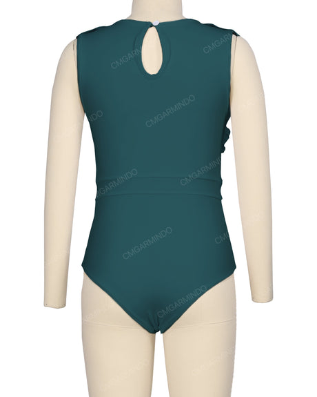 Sleeveless Frill One Piece