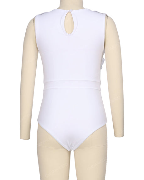 Sleeveless Frill One Piece