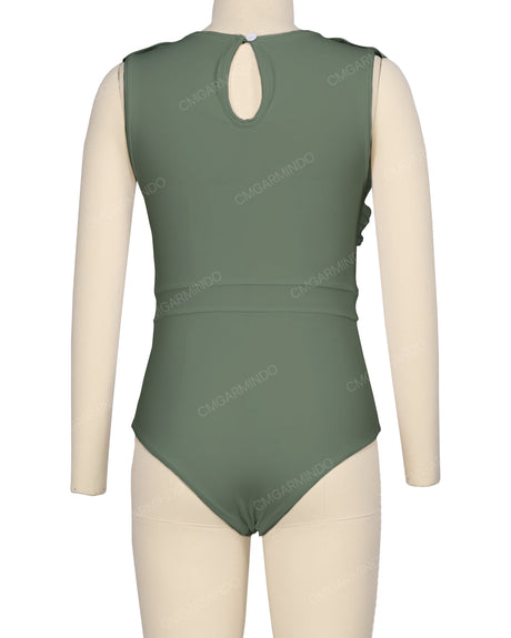 Sleeveless Frill One Piece