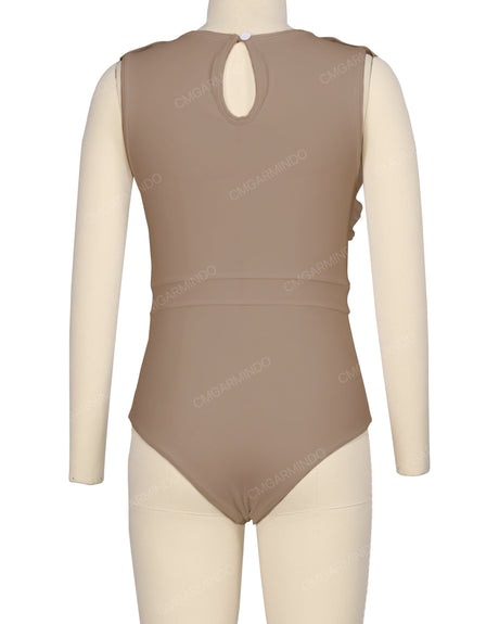 Sleeveless Frill One Piece