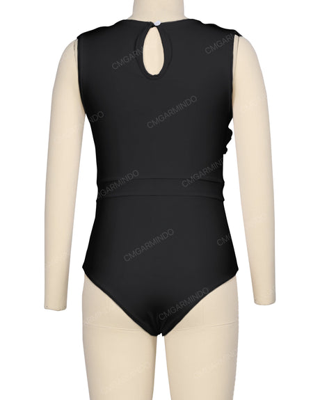 Sleeveless Frill One Piece