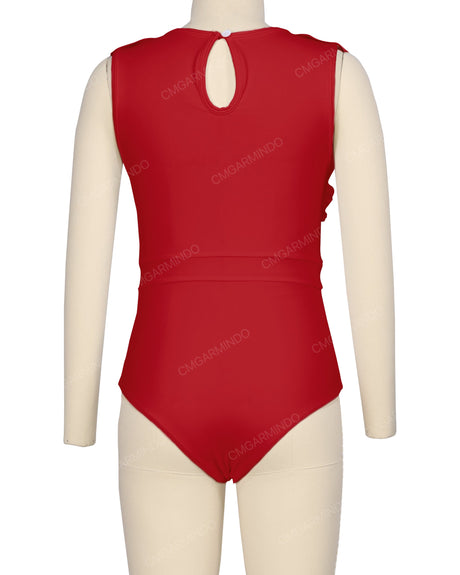 Sleeveless Frill One Piece