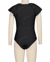 Frill Sleeve Zip Back One Piece