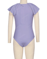 Frill Sleeve Zip Back One Piece