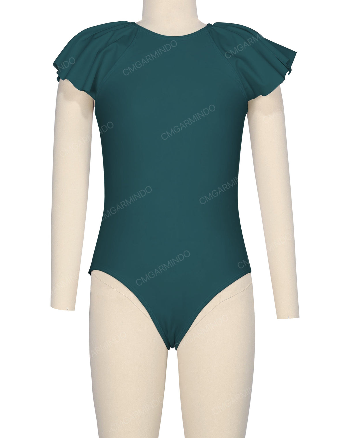 Frill Sleeve Zip Back One Piece