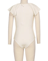 Frill Sleeve Zip Back One Piece