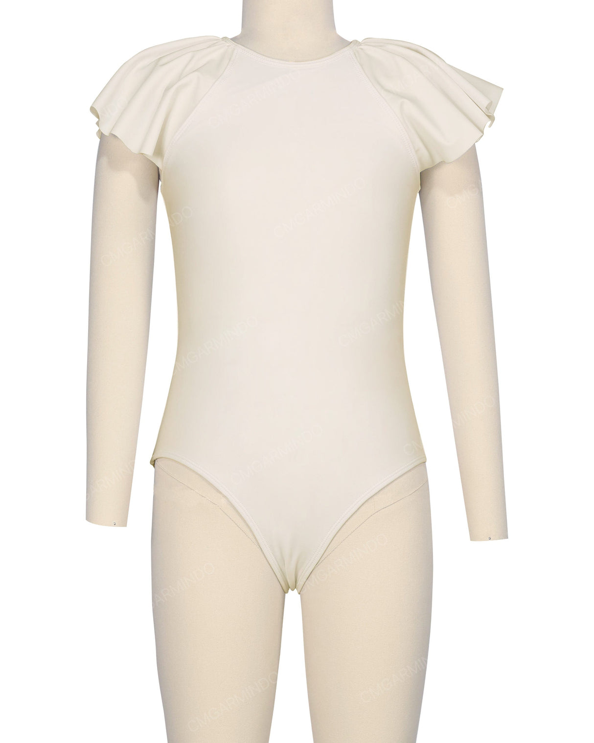 Frill Sleeve Zip Back One Piece