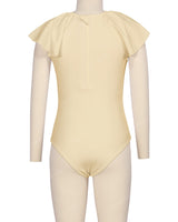 Frill Sleeve Zip Back One Piece