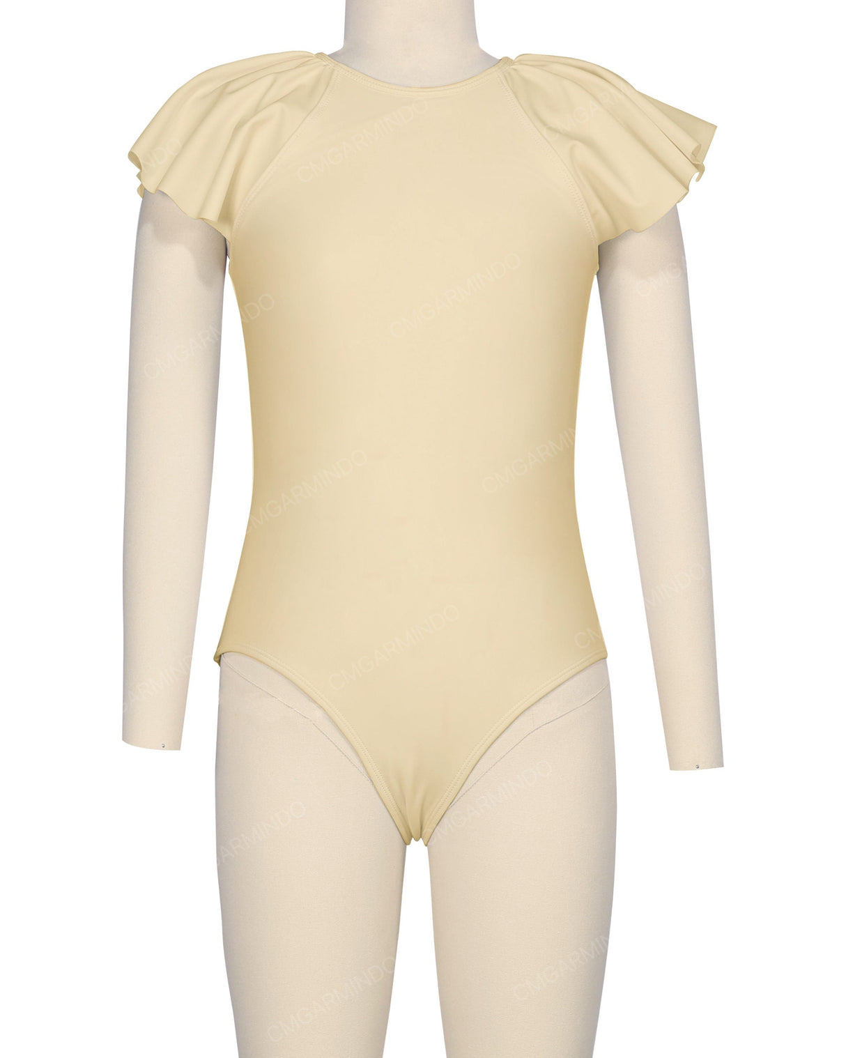 Frill Sleeve Zip Back One Piece