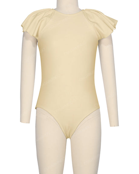 Frill Sleeve Zip Back One Piece