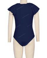 Frill Sleeve Zip Back One Piece