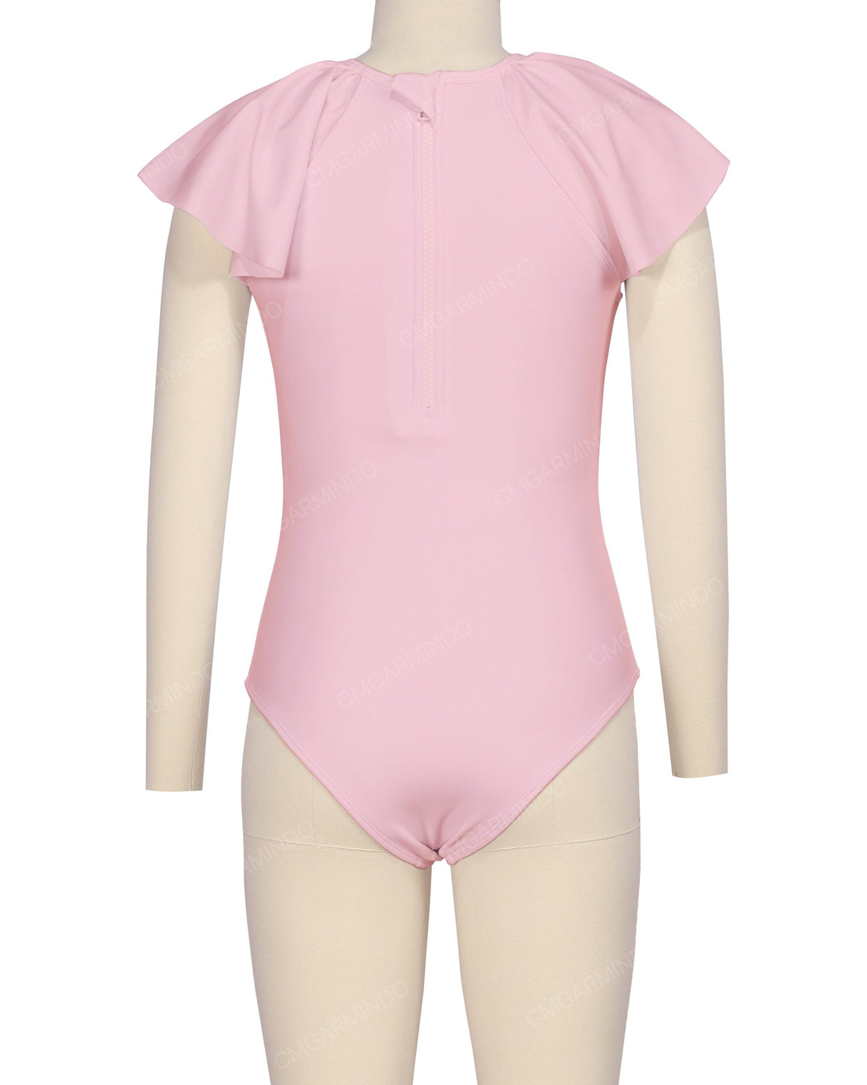 Frill Sleeve Zip Back One Piece