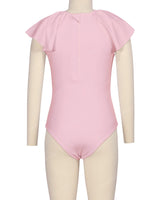Frill Sleeve Zip Back One Piece