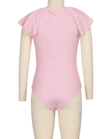 Frill Sleeve Zip Back One Piece